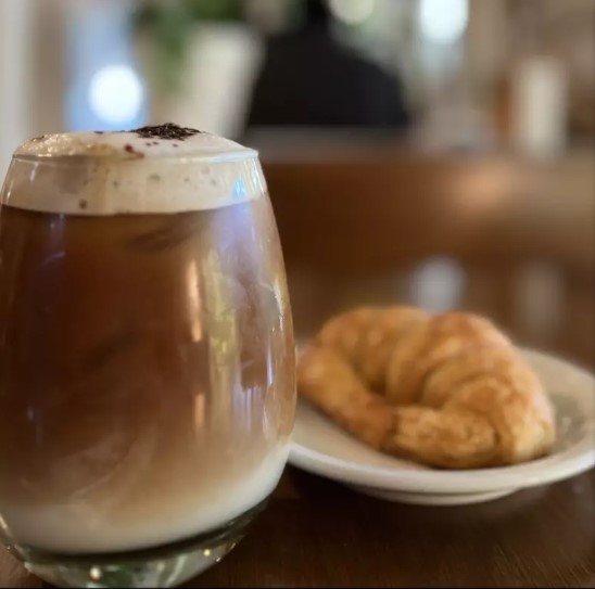 Iced latte coffee