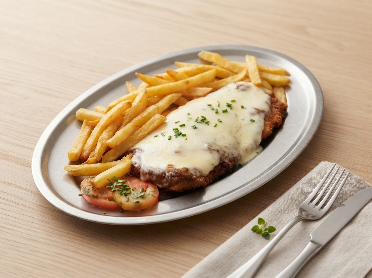 Milanesa de carne gratinada