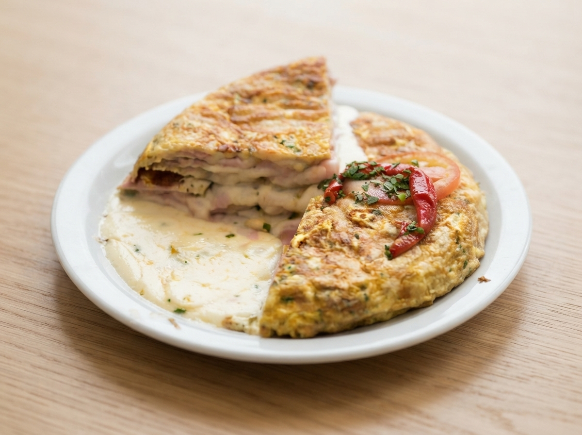 Tortilla de papas rellena