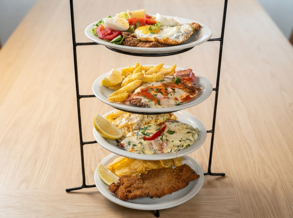Torre de milanesas de lomo