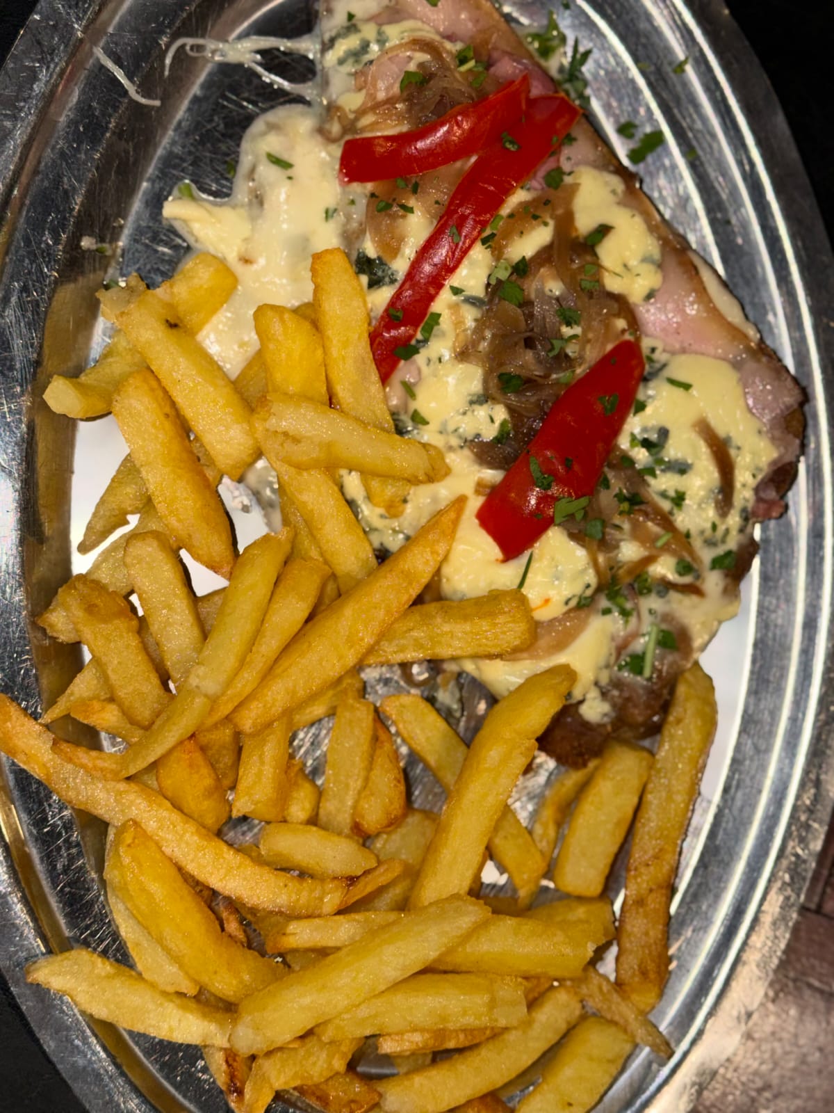 Milanesa de carne azul