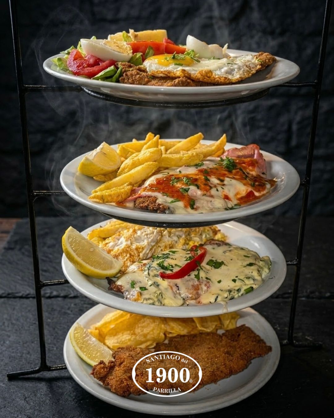 Torre de milanesas de lomo